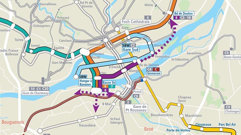 Schéma de développement de nouvelles lignes de transport.